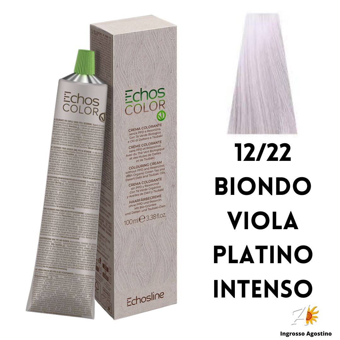 Echos Color Echosline Dye 100ml 12/22 Intense Platinum Purple Blonde