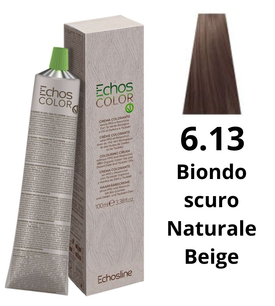Echos Color Dye Echosline 100ml 6.13 Dark Blonde Natural Beige