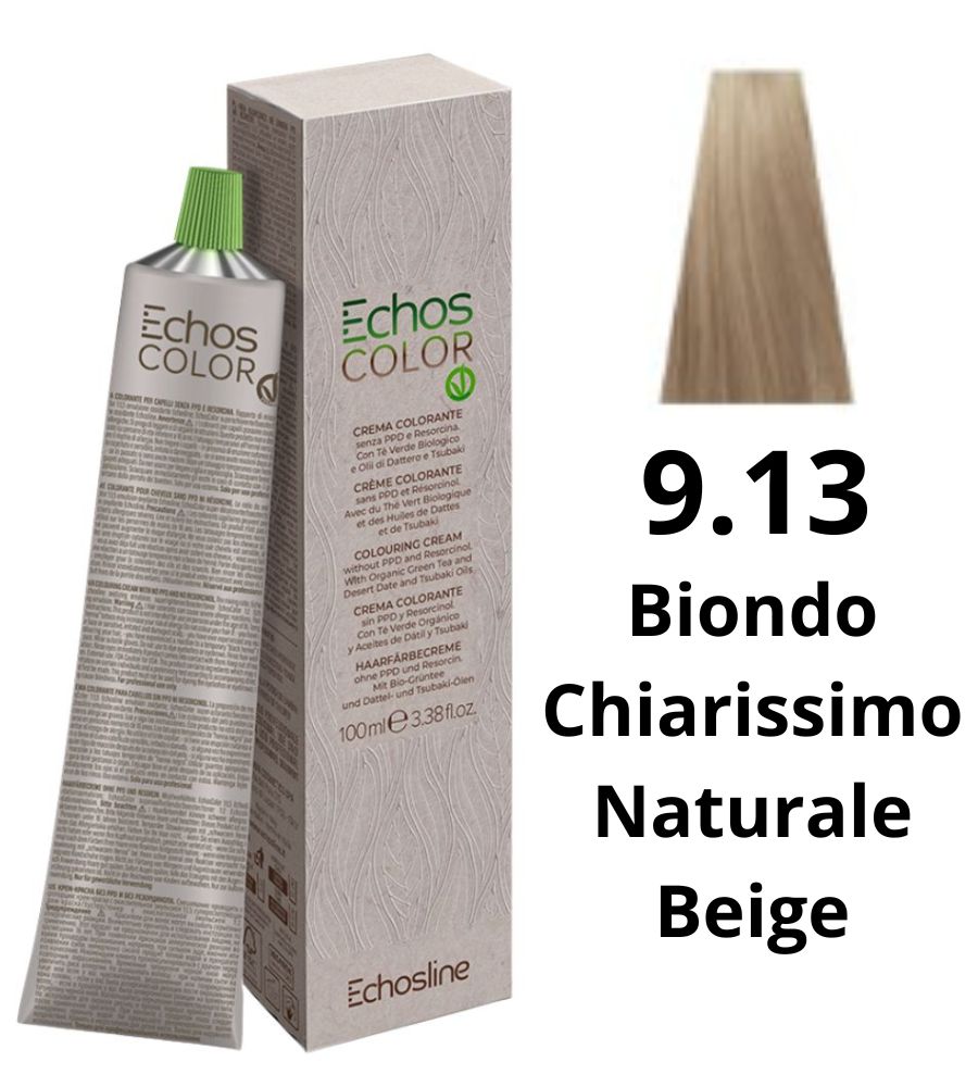 Echos Color Dye Echosline 100ml 9.13 Very Light Blonde Natural Beige