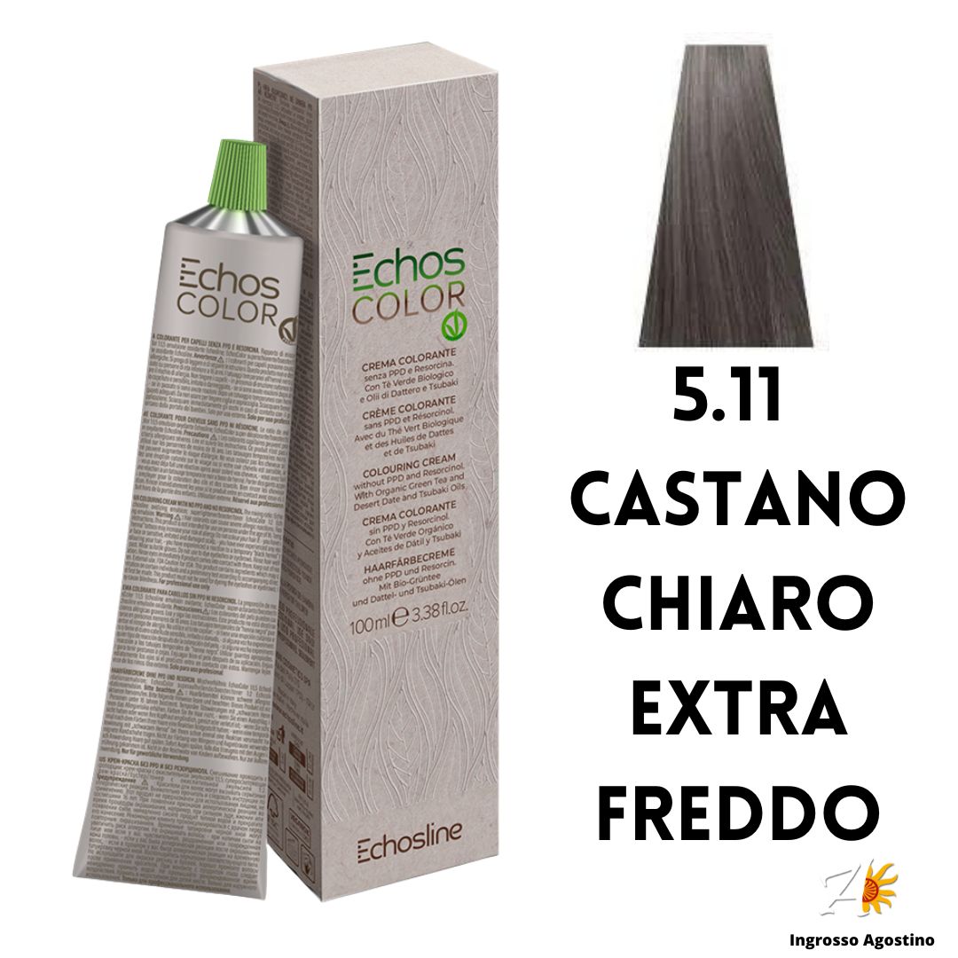 Echosline Echos Color Dye 5.11 Light Brown Extra Cold100ml