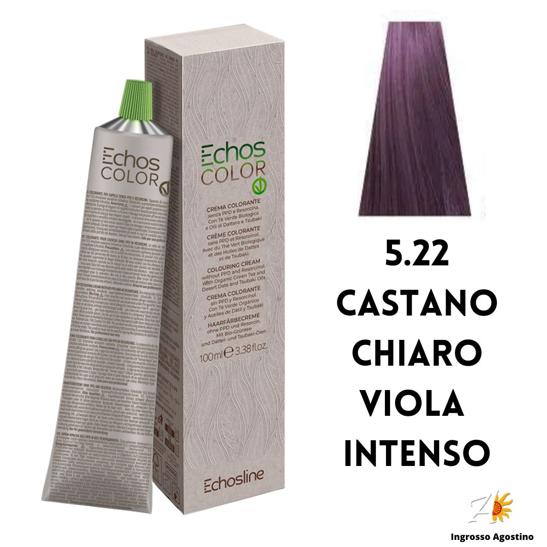 Echosline Echos Color Dye 5.22 Light Brown Intense Purple 100ml
