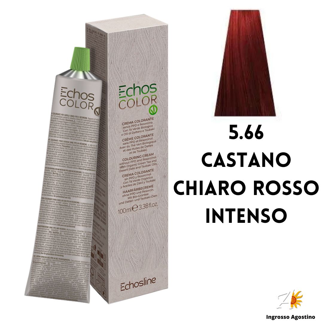 Echosline Echos Color Tintura 5.66 Castano Chiaro Rosso Intenso 100ml