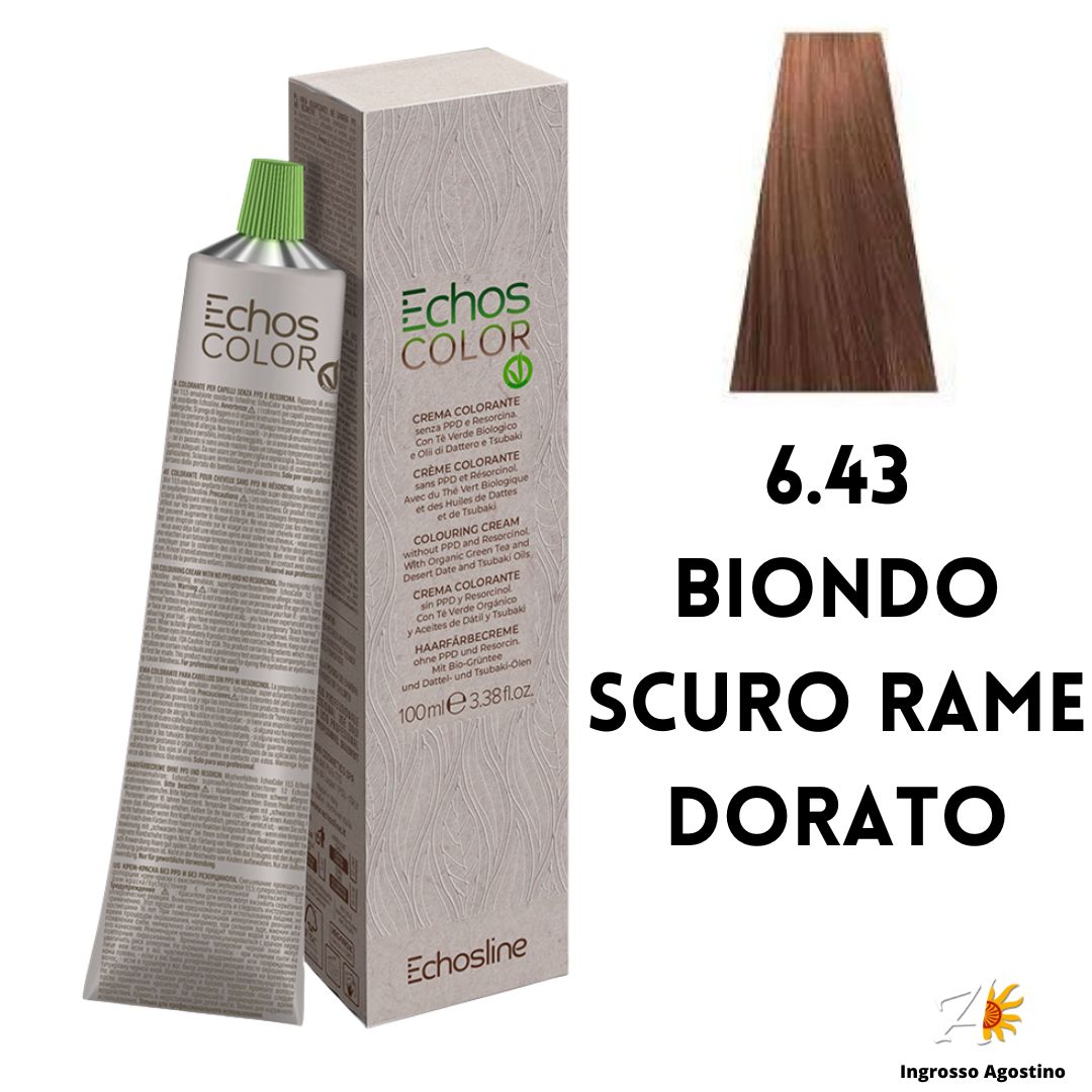 Echosline Echos Color Tintura 6.43 Biondo Scuro Rame Dorato 100ml