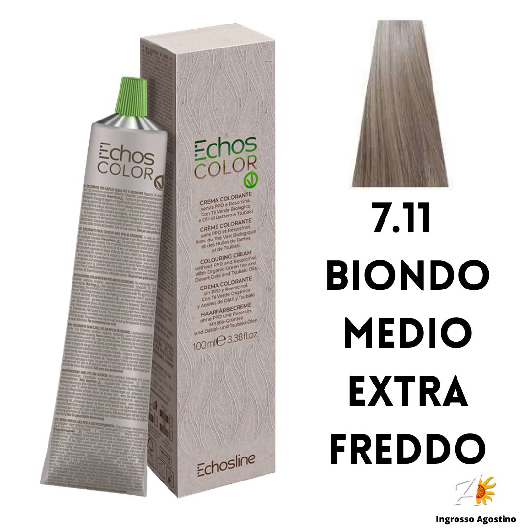 Echosline Echos Color Dye 7.11 Medium Blonde Extra Cold 100ml