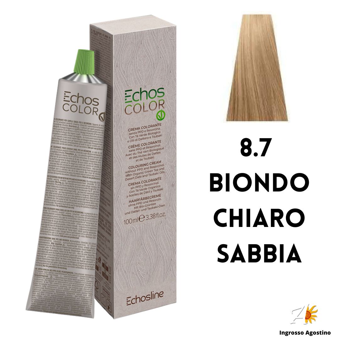 Echosline Echos Color Dye 8.7 Light Blonde Sand 100ml