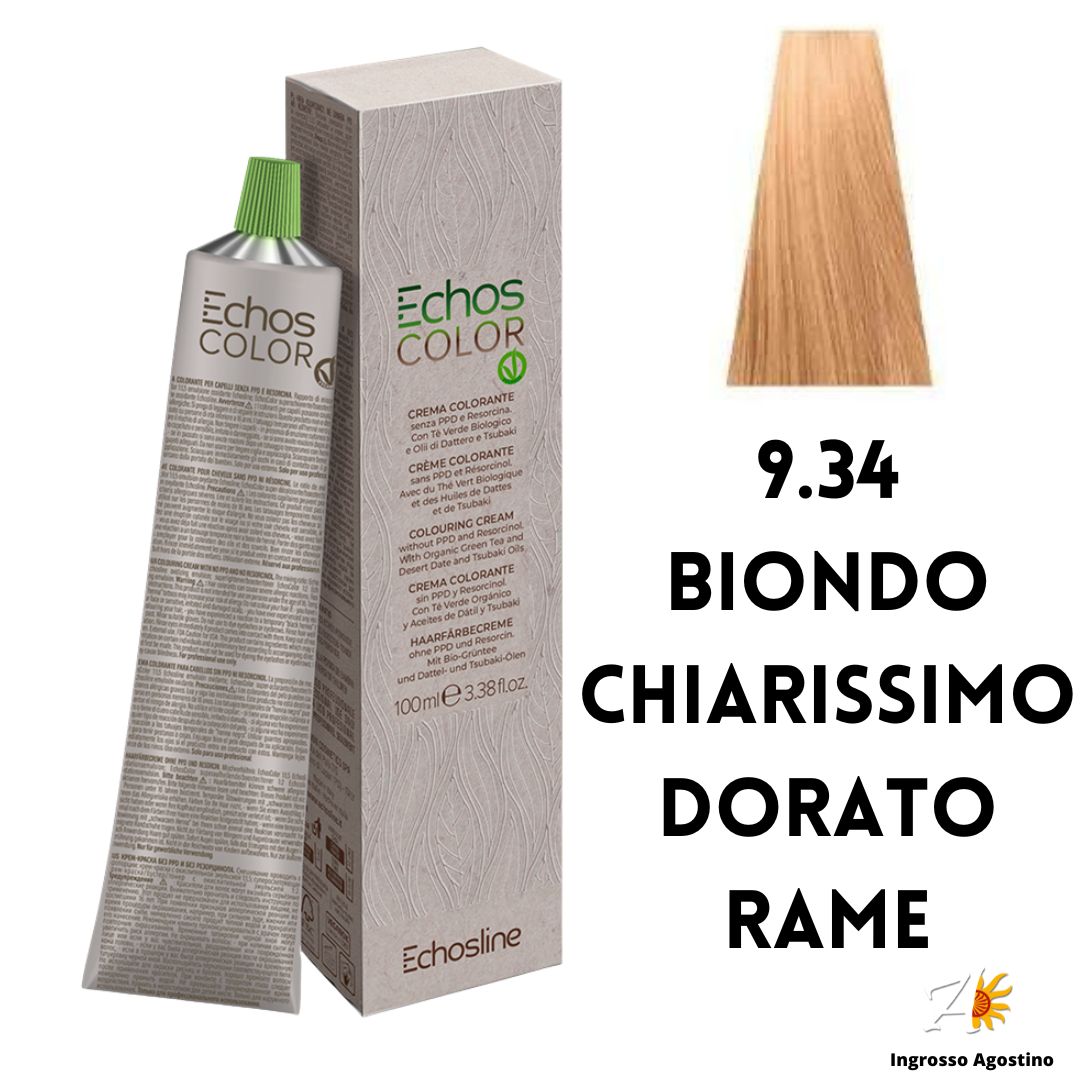 Echosline Echos Color Tintura 9.34 Biondo Chiarissimo Dorato Rame 100ml