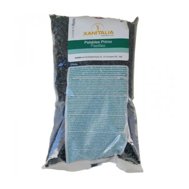 Cera a Pallini 1000gr Nera Xanitalia Senza Strisce