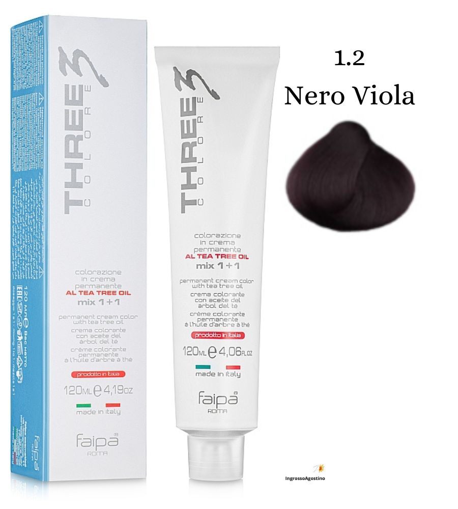 Three3 Colore Tintura 120ml 1.2 Nero Viola FAIPA