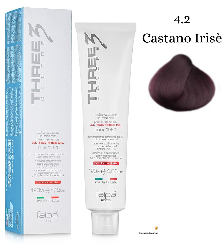 Three3 Colore Tintura 120ml 4.2 Castano Irisè