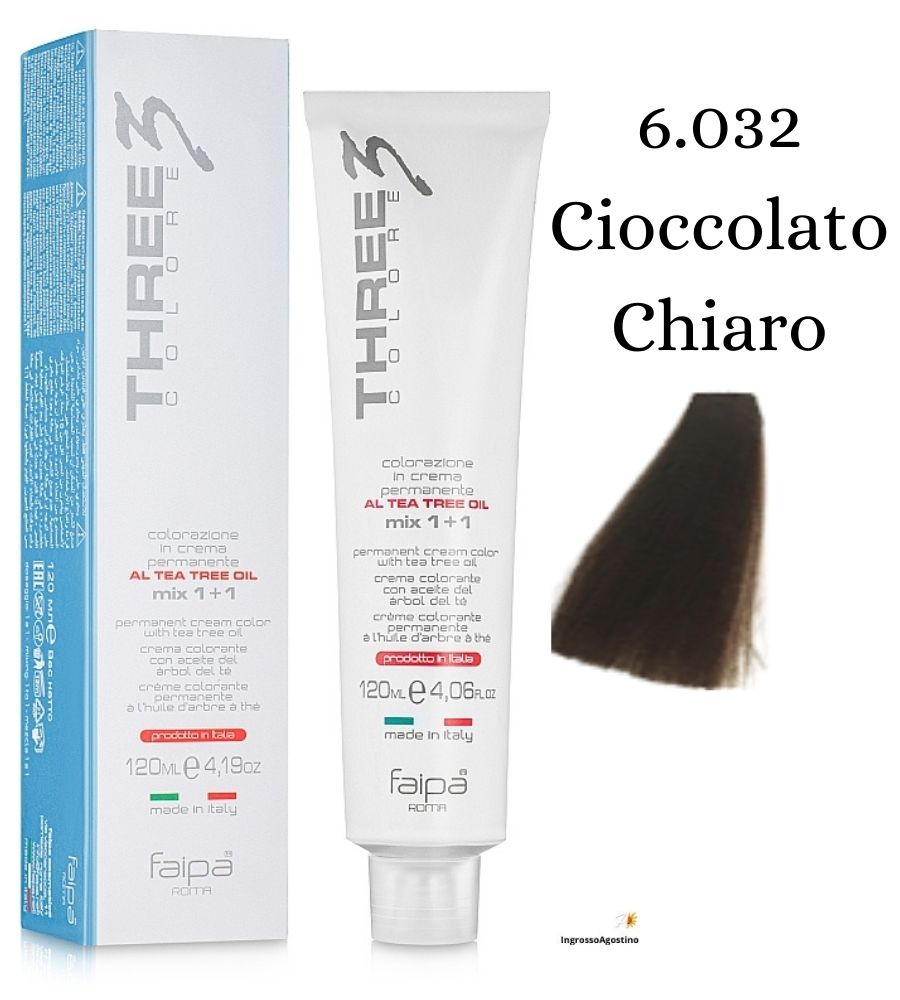 Three3 Colore Tintura 120ml 6.032 Cioccolato Chiaro FAIPA