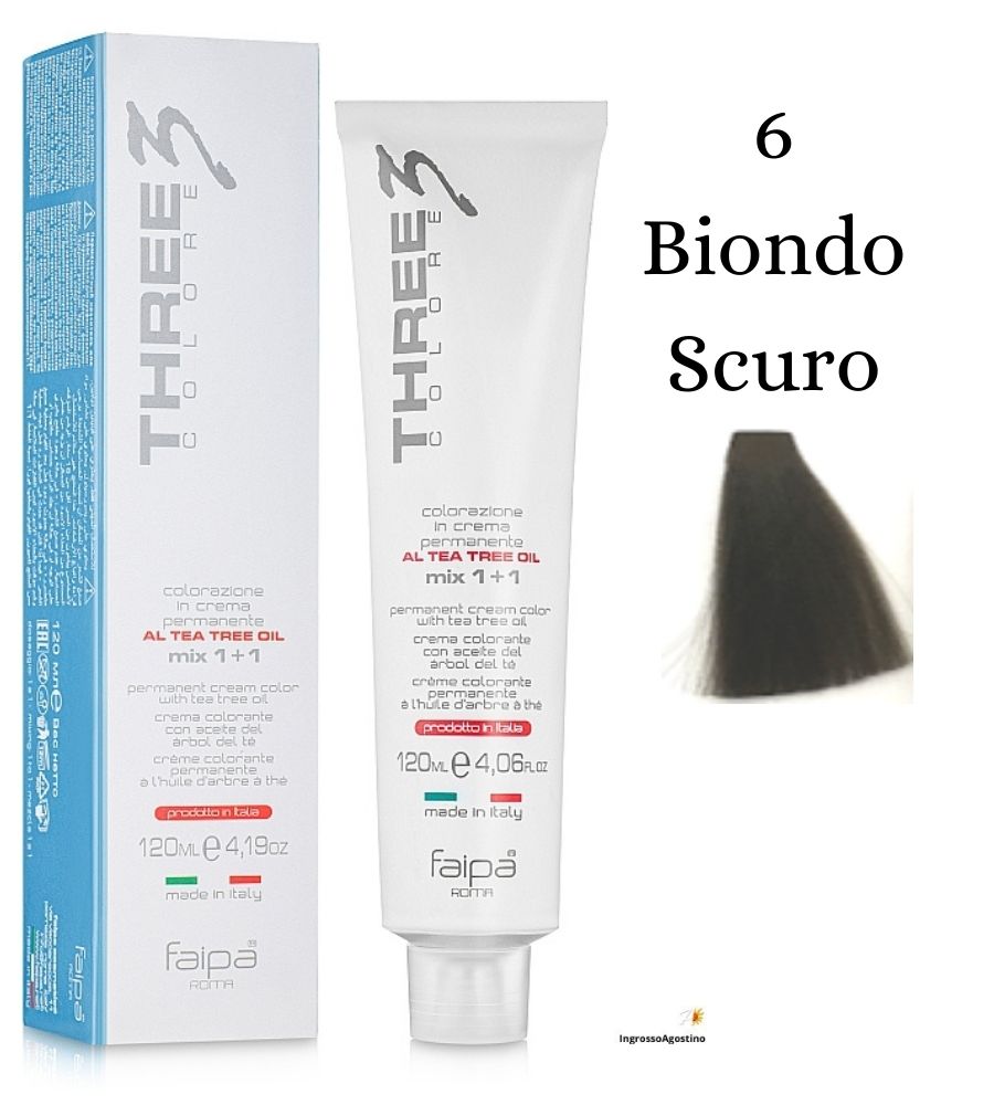Three3 Colore Tintura 120ml 6 Biondo Scuro FAIPA