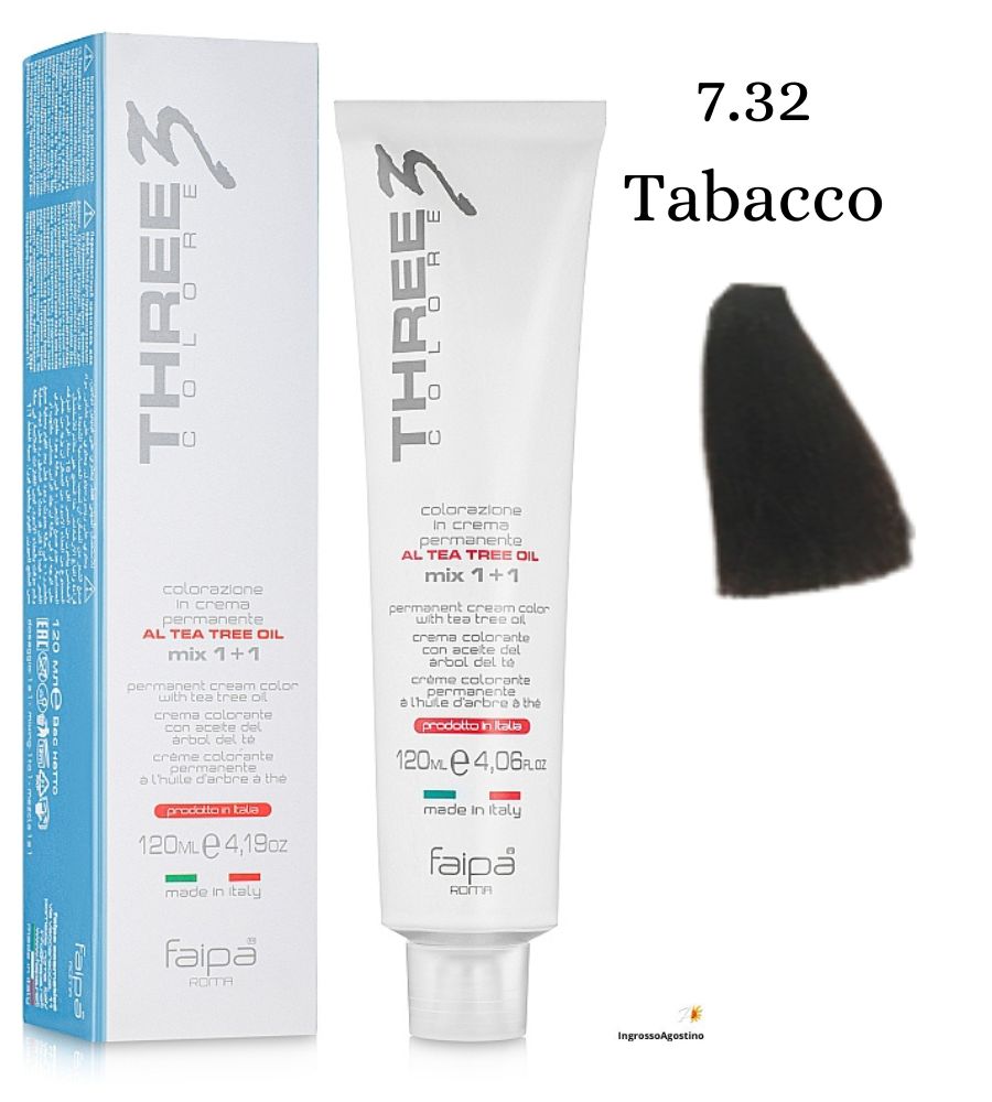 Three3 Colore Tintura 120ml 7.32 Tabacco FAIPA