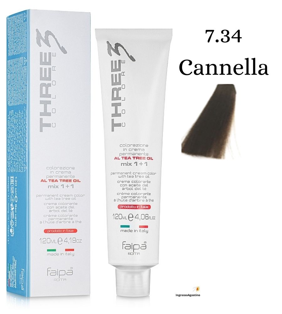 Three3 Colore Tintura 120ml 7.34 Cannella FAIPA