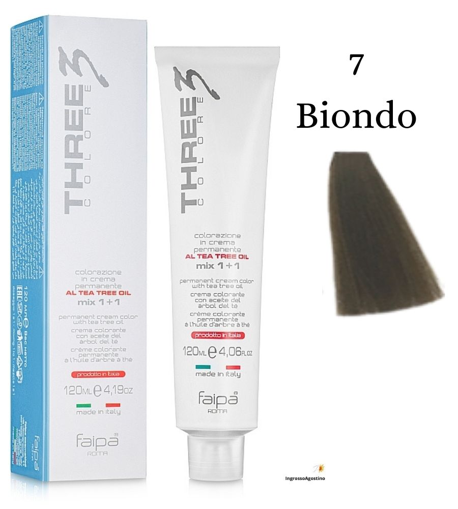 Three3 Colore Tintura 120ml 7 Biondo Faipa