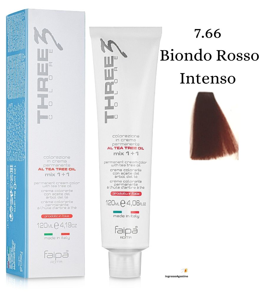 Three3 Colore Tintura 120ml Faipa 7.66 Biondo Rosso Intenso