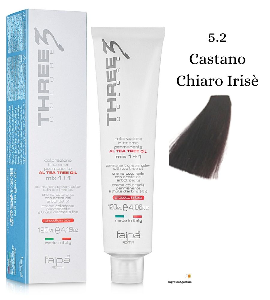 Three3 Colore Tintura Faipa 120ml 5.2 Castano Chiaro Irisè
