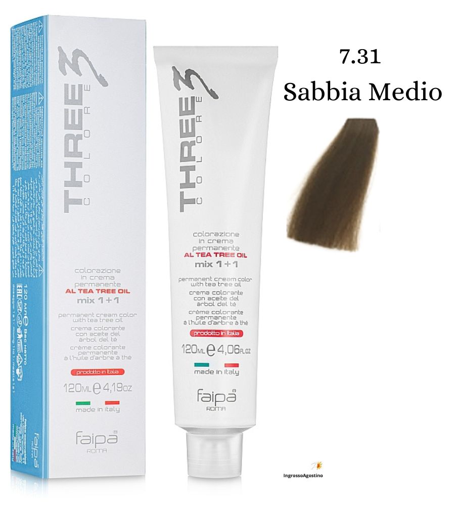 Three3 Colore Tintura Faipa 120ML 7.31 Sabbia Medio