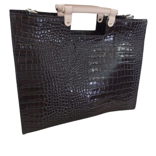 Borsa Helion Modello Classic Nera in Pelle Made In Italy