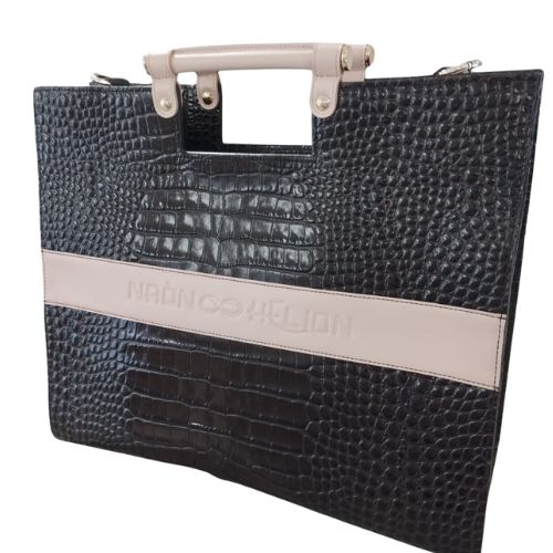 Borsa Helion Modello Classic Nera in Pelle Made In Italy