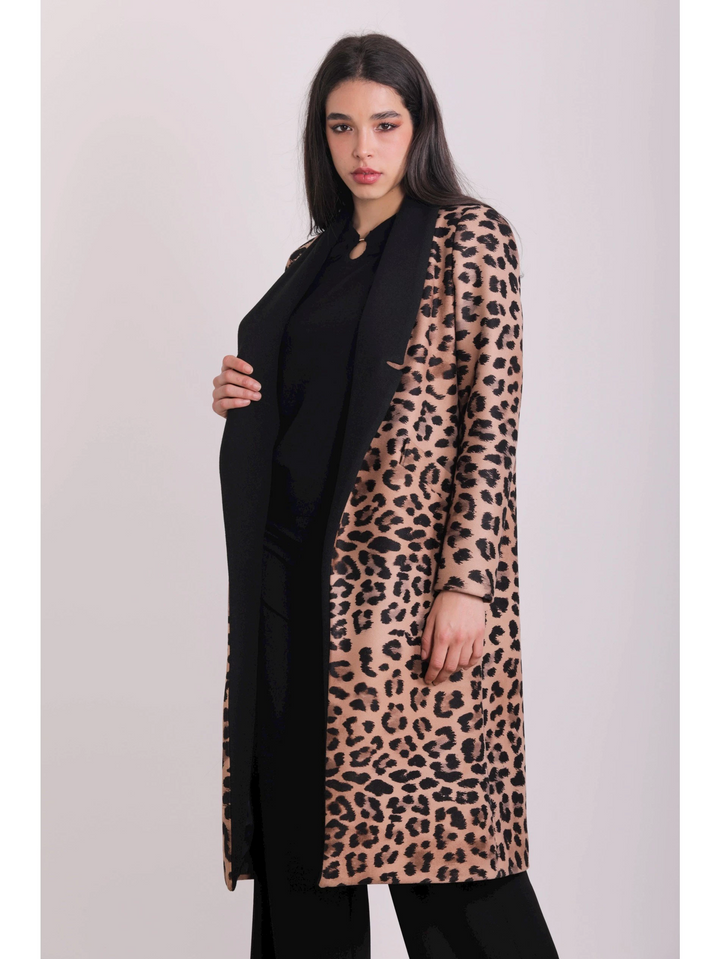 CAPPOTTO LUNGO FANTASIA LEOPARDATA - TAGLIA M