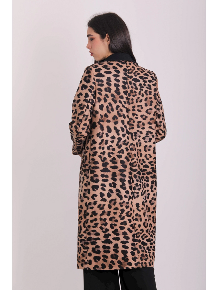 CAPPOTTO LUNGO FANTASIA LEOPARDATA - TAGLIA M