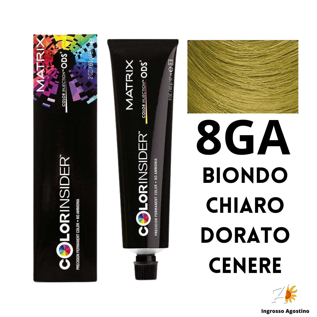 Tintura Colorinsider Matrix 67ml 8GA Biondo Chiaro Dorato Cenere