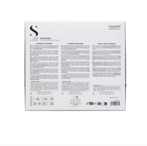 Alfaparf Milano - Semi di Lino Holiday Set Diamond / Per Capelli Normali - Illuminating Low Shampoo + Illuminating Conditioner + Cristalli Liquidi