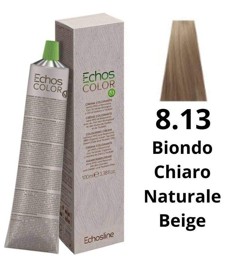 Echos Color Tintura Echosline 100ml 8.13 Biondo Chiaro Naturale Beige
