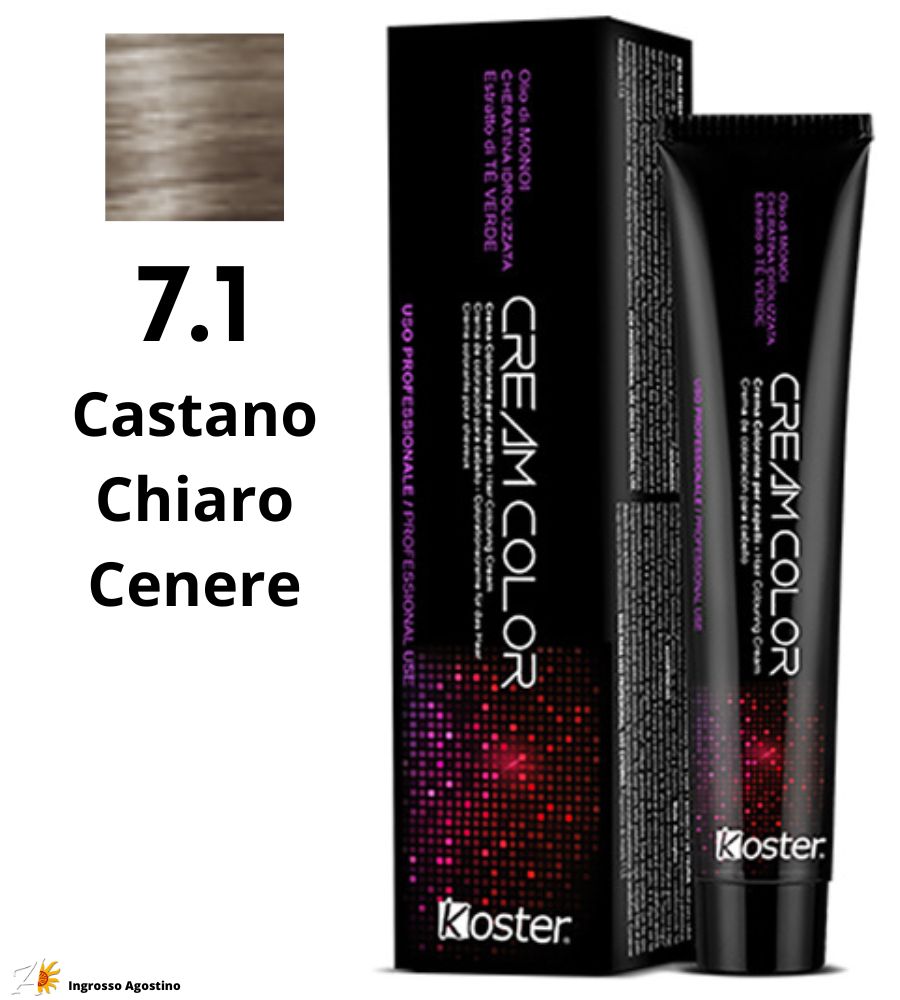 Tintura Koster Cream Color 100ml 7.1 Biondo Cenere
