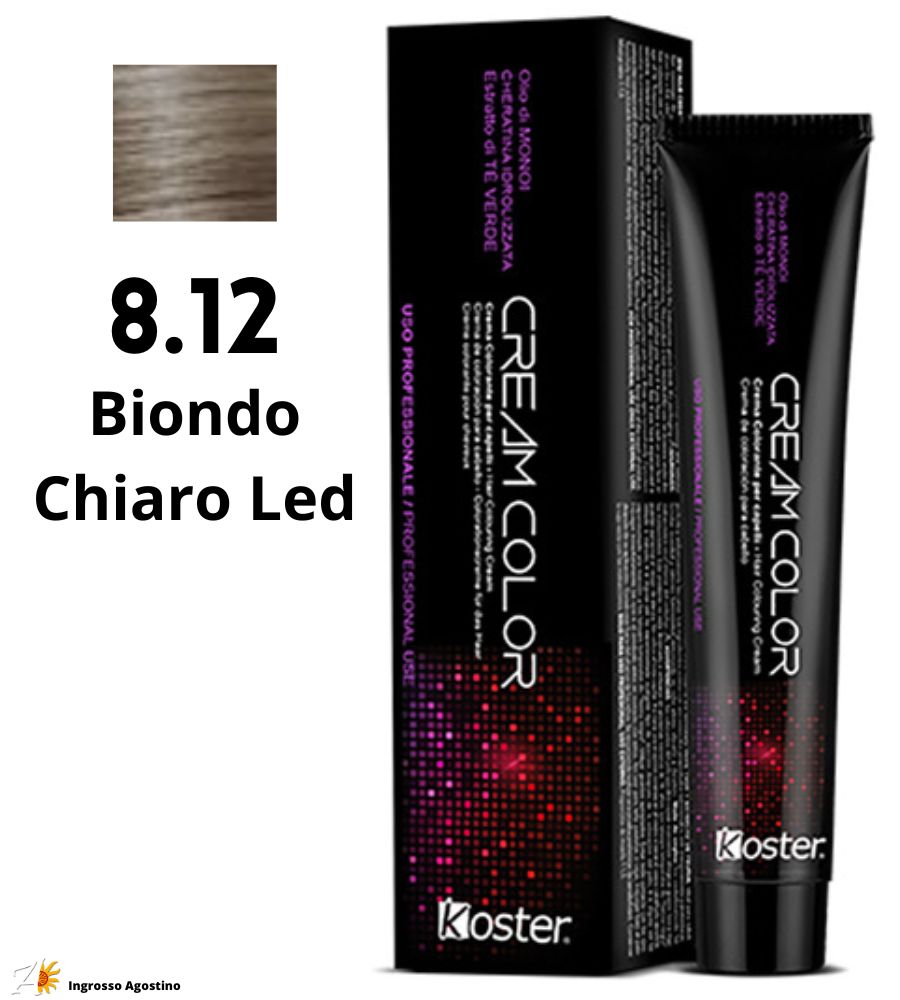 Tintura Koster Cream Color 100ml 8.12 Biondo Chiaro Led