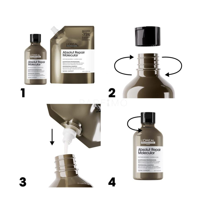 Ricarica Shampoo Absolut Repair Molecular 500ml L'Oreal