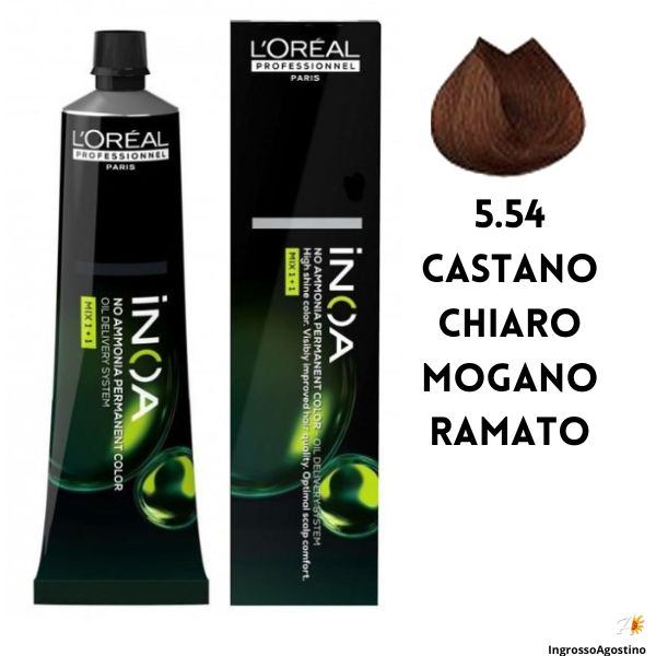 Inoa Tintura 60ml L'Oreal 5.54 Castano Chiaro Mogano Ramato