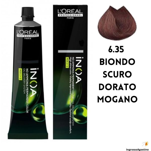 Inoa Tintura 60ml L'Oreal 6.35 Biondo Scuro Dorato Mogano