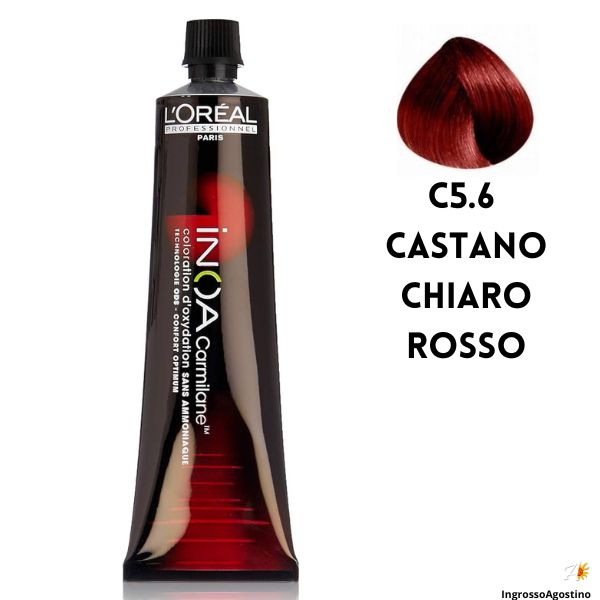 Inoa Tintura L'Oreal 60ml C5.6 Castano Chiaro Rosso