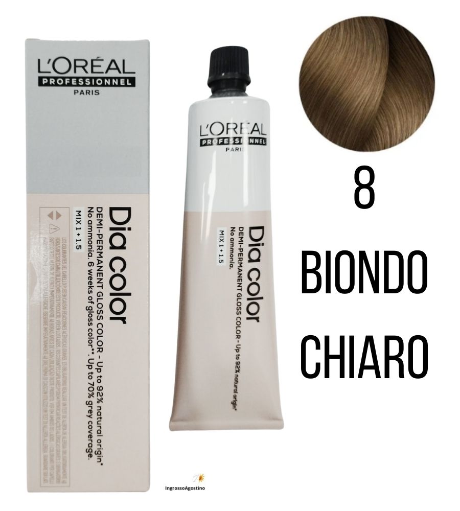 Tintura Diacolor L'Oreal 60ml 8 Biondo chiaro