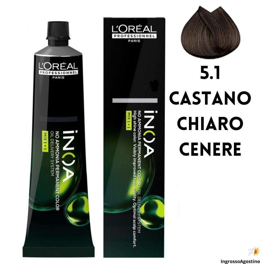 Tintura Inoa 5.1 l'Oreal 60ml Castano Chiaro Cenere