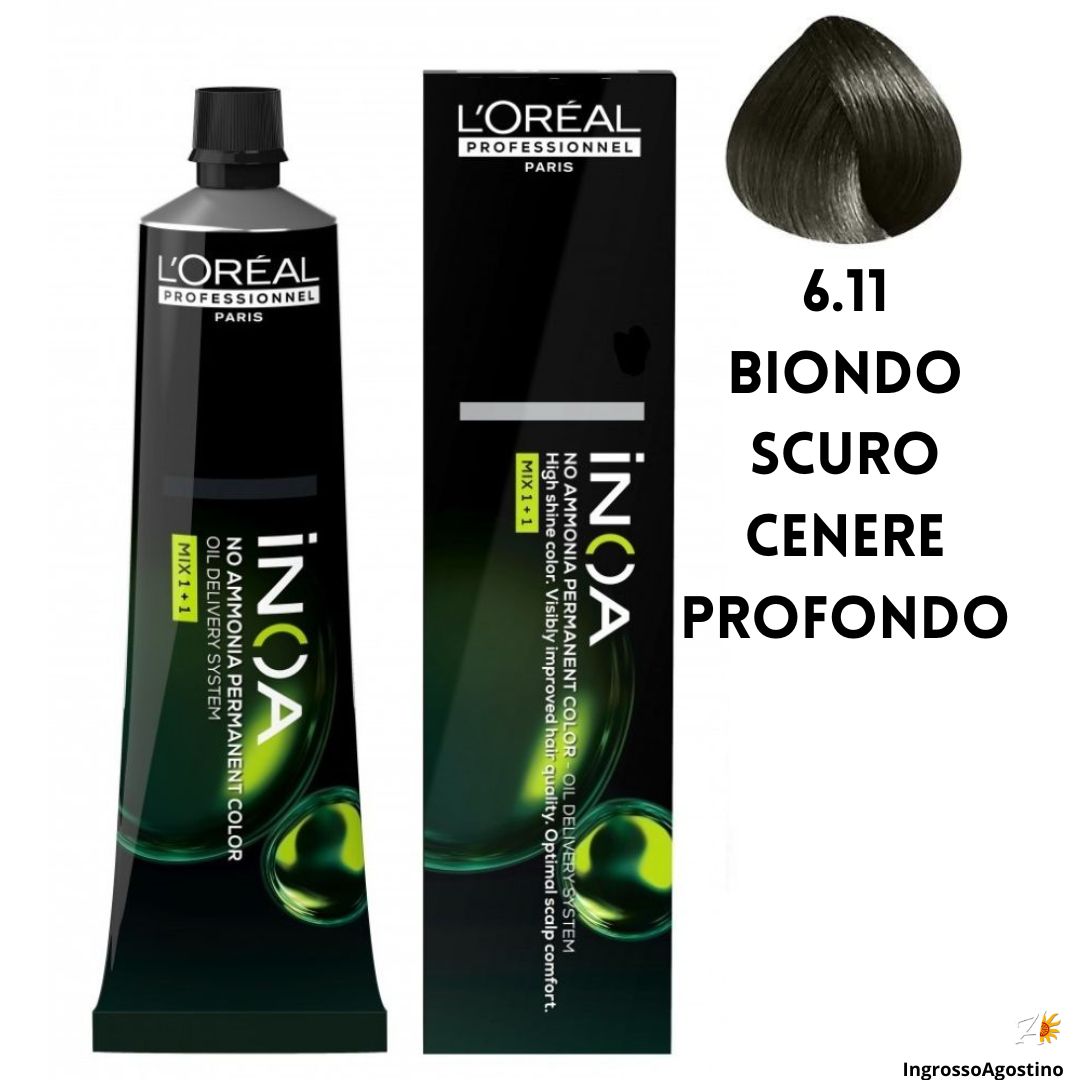 Tintura Inoa 60ml L'Oreal 6.11 Biondo Scuro Cenere Profondo