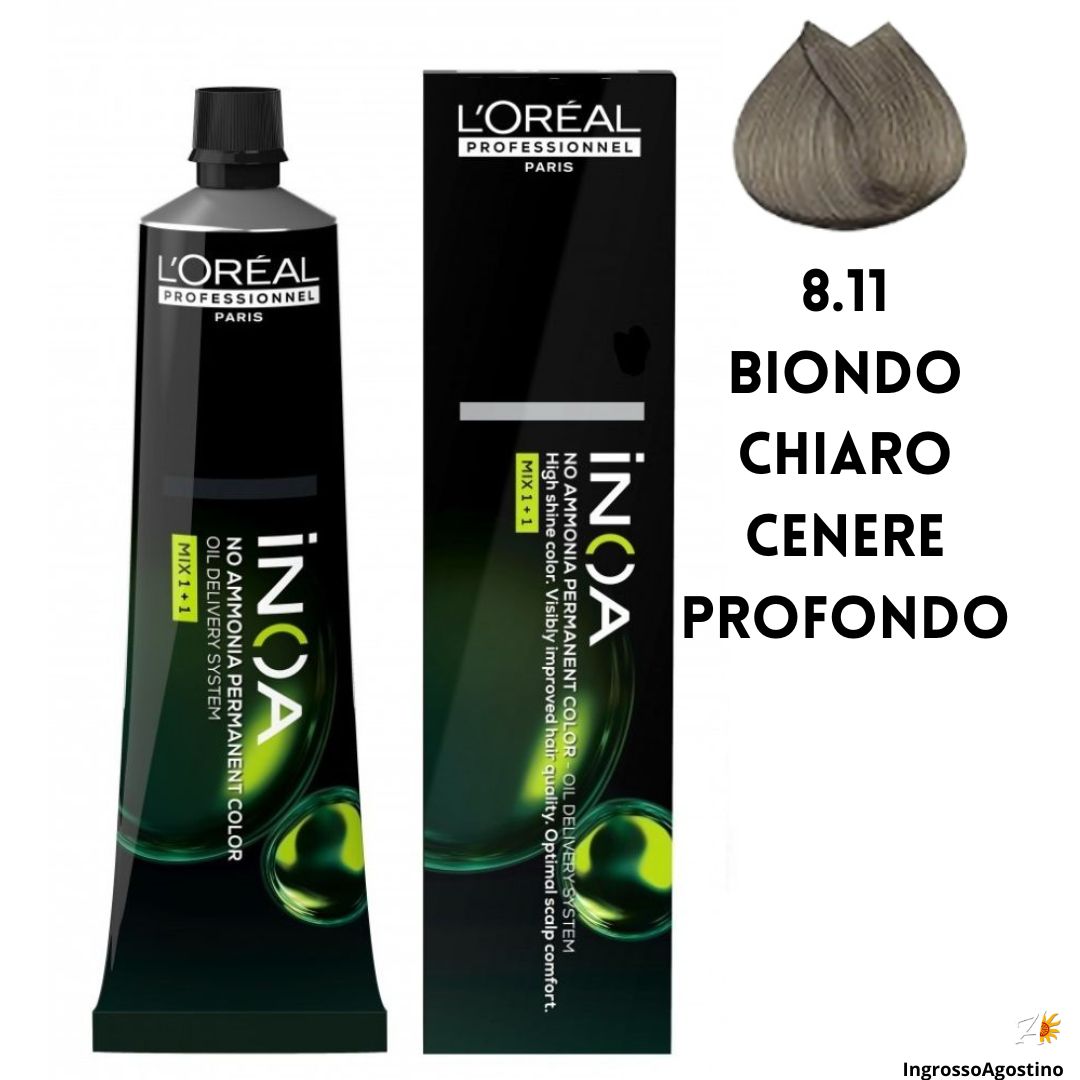 Tintura Inoa L'Oreal 60ml 8.11 Biondo Chiaro Cenere Profondo