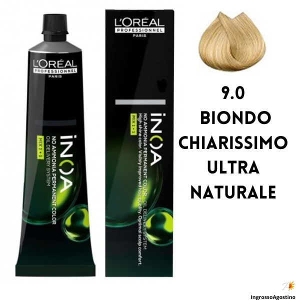 Tintura Inoa L'Oreal 60ml 9.0 Biondo Chiarissimo Ultra Naturale