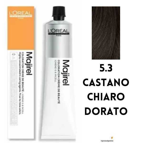 Tintura Majirel L'Oreal 50ml 5.3 Castano Chiaro Dorato