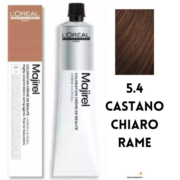 Tintura Majirel L'Oreal 50ml 5.4 Castano Chiaro Rame