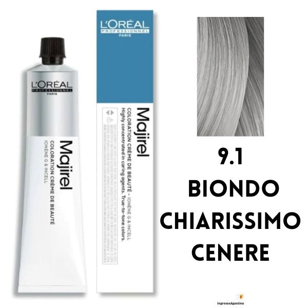 Tintura Majirel L'Oreal 50ml 9.1 Biondo Chiarissimo Cenere