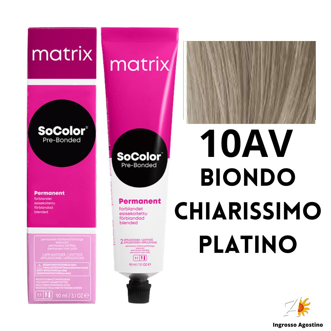 Tintura SoColor Matrix 10AV Biondo Chiarissimo Platino 90ml