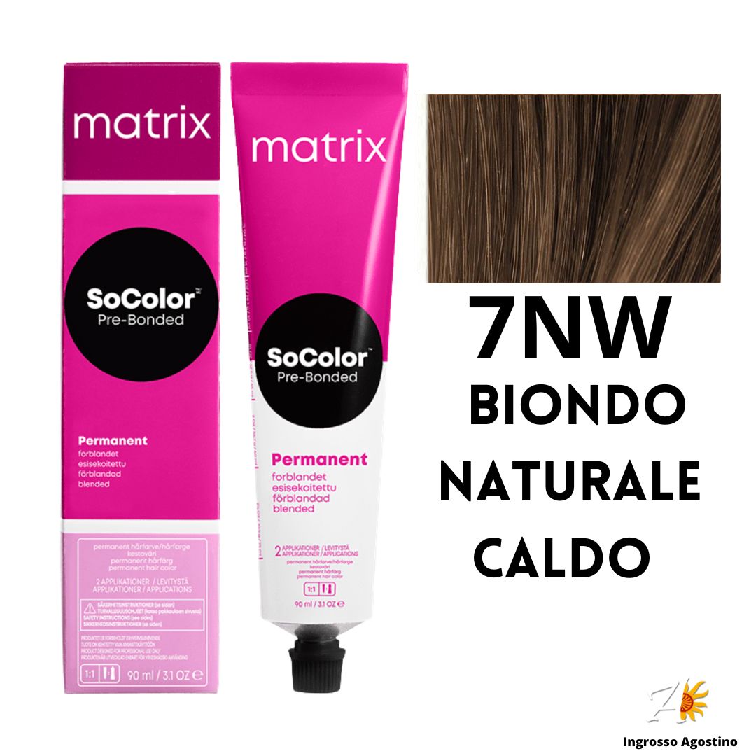 Tintura SoColor Matrix 7NW Biondo Naturale Caldo 90ml