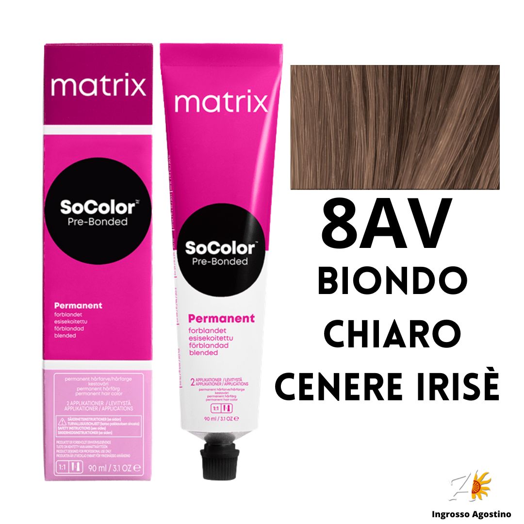 Tintura SoColor Matrix 8AV Biondo Chiaro Cenere Irisè 90ml – Ingrosso ...