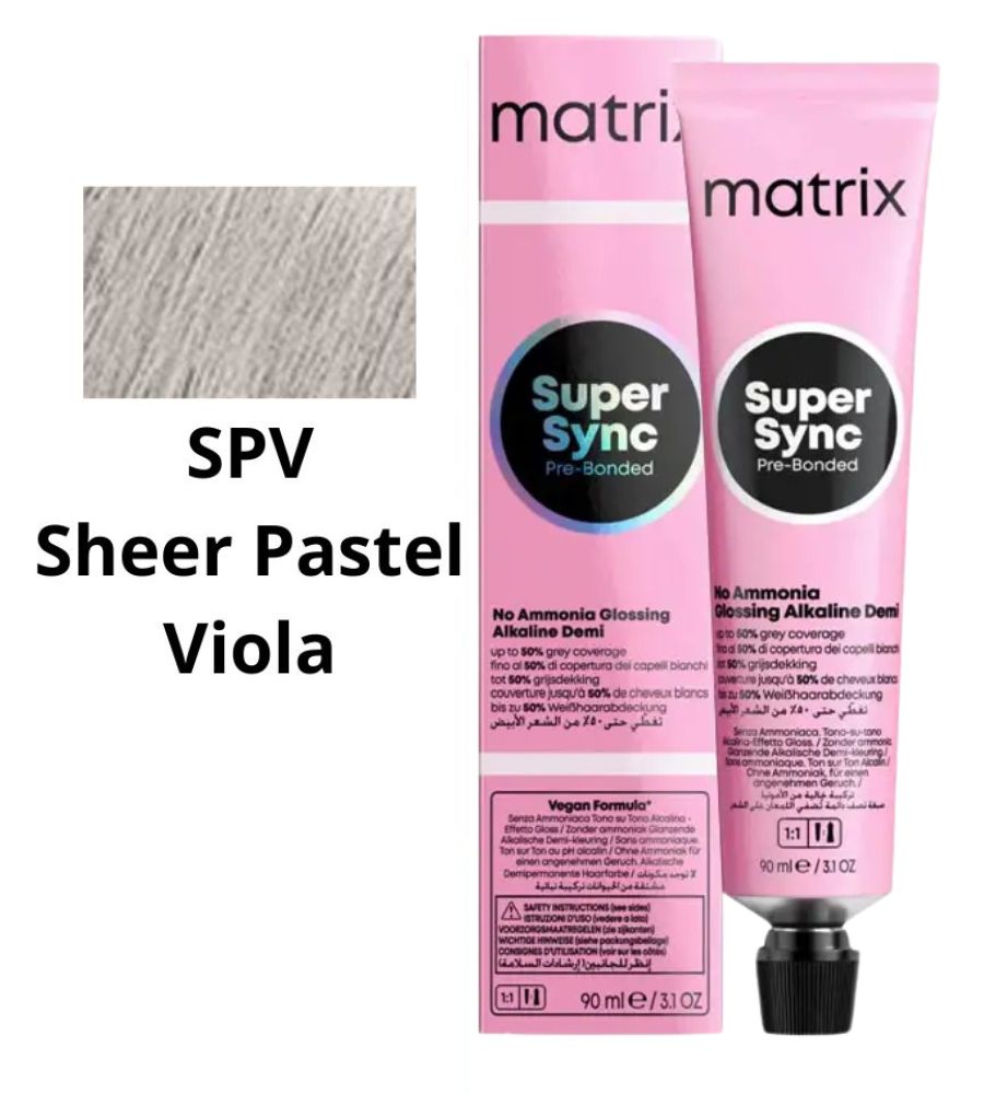 Tintura Super Sync Pre-Bonded Matrix 90ml SPV Sheer Pastel Viola