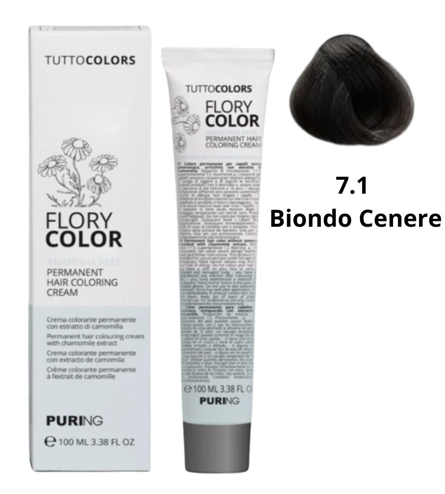 Tintura Flory Color Senza Ammoniaca 100ml 7.1 Biondo Cenere
