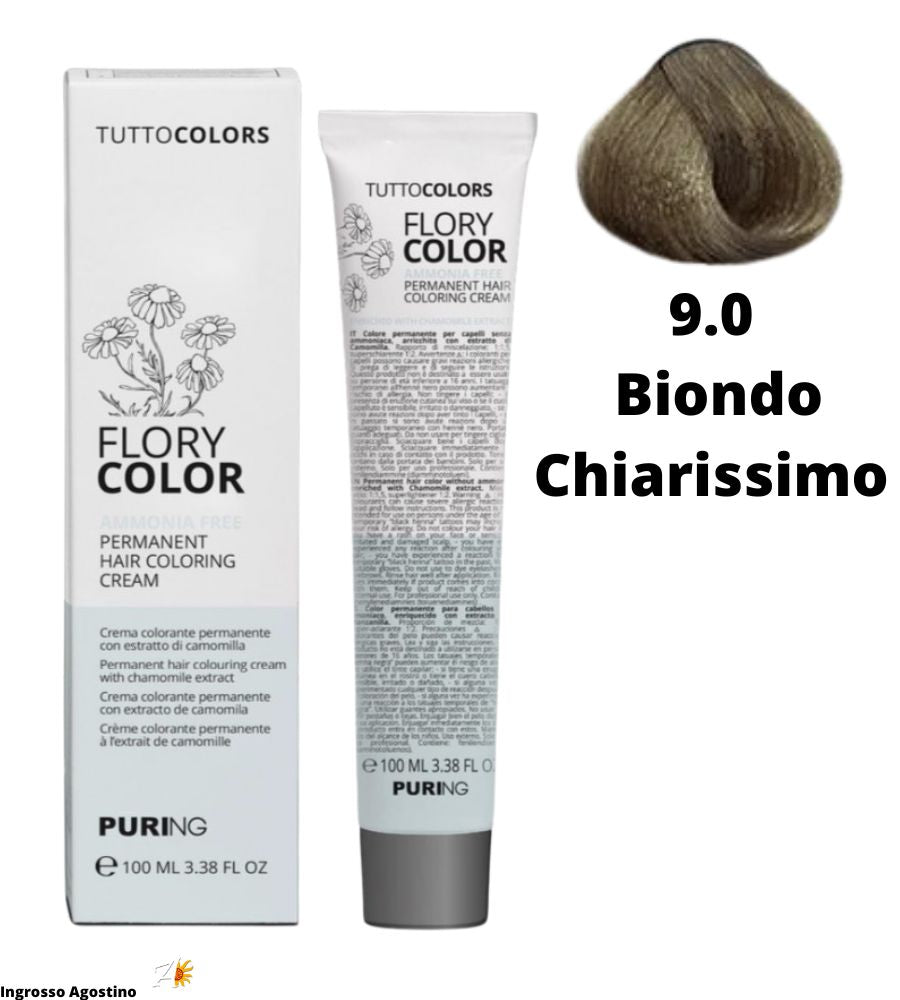 Flory Color Ammonia Free Dye 100ml 9.0 Very Light Blonde