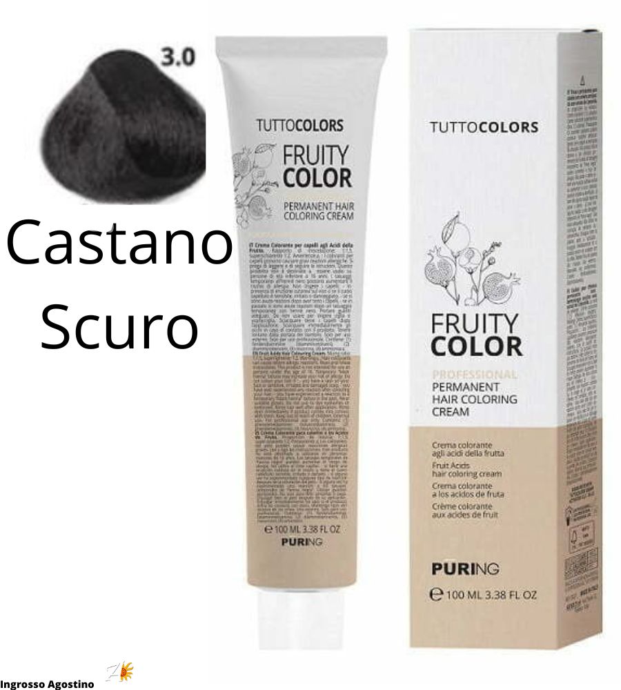 Tintura Fruity Color Puring 100ml 3.0 Castano Scuro