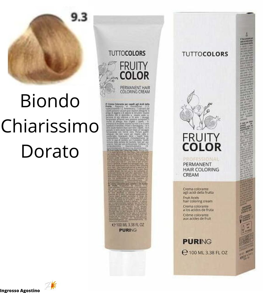 Tintura Fruity Color Puring 100ml 9.3 Biondo Chiarissimo Dorato